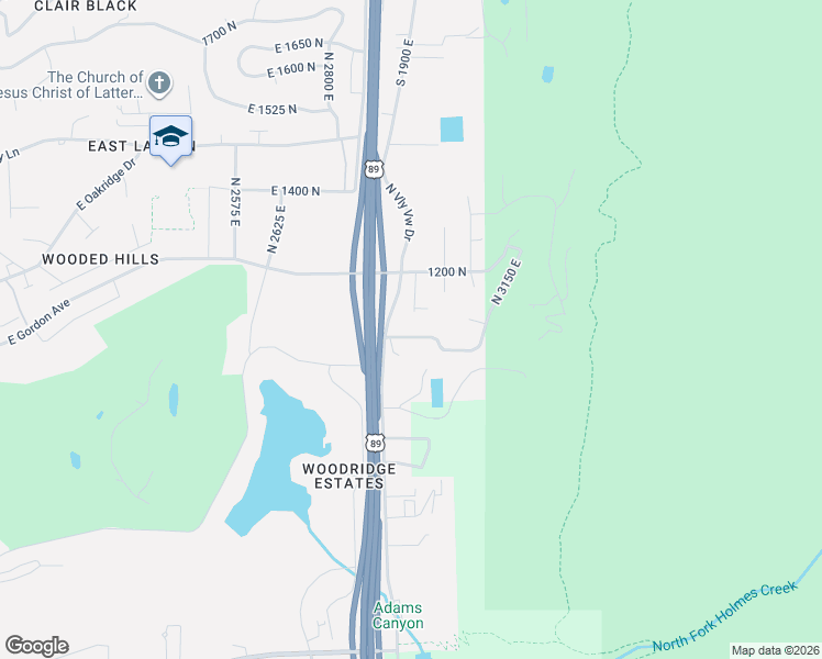 map of restaurants, bars, coffee shops, grocery stores, and more near 1106 North 3000 East in Layton