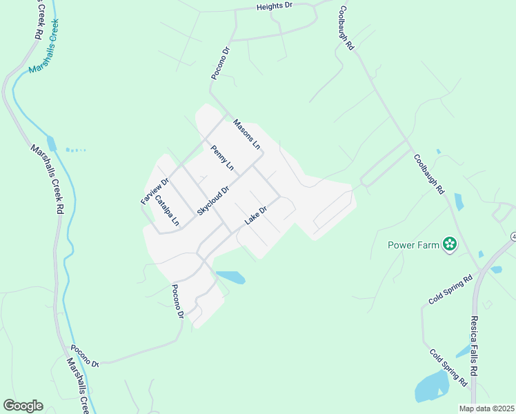 map of restaurants, bars, coffee shops, grocery stores, and more near 4103 Hummingbird Lane in East Stroudsburg