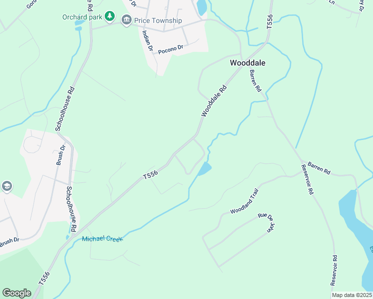map of restaurants, bars, coffee shops, grocery stores, and more near 520 Wooddale Road in East Stroudsburg