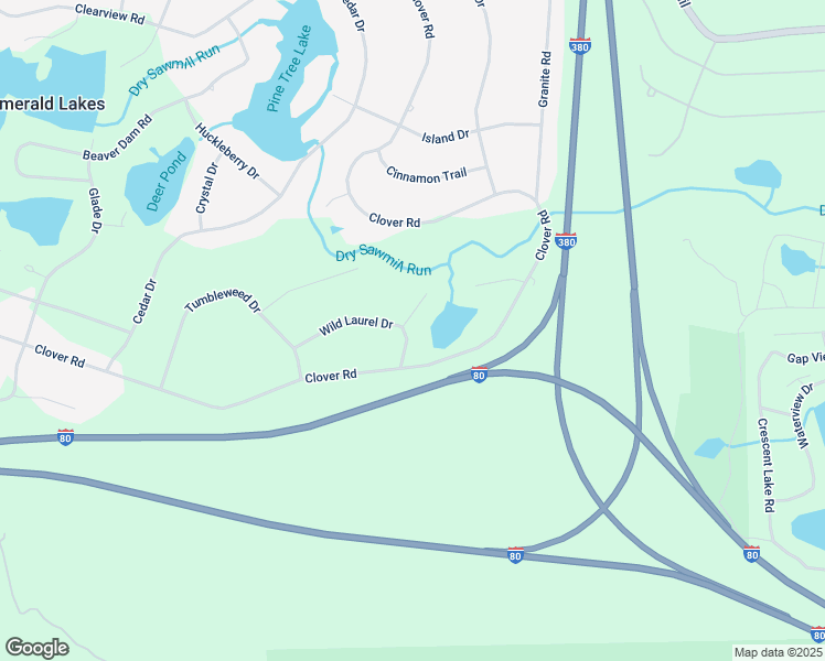map of restaurants, bars, coffee shops, grocery stores, and more near Mt Laurel Dr in Long Pond