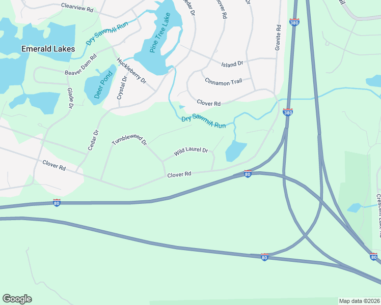 map of restaurants, bars, coffee shops, grocery stores, and more near 2128 Wild Laurel Drive in Long Pond