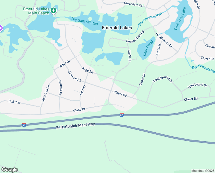 map of restaurants, bars, coffee shops, grocery stores, and more near 234 Glade Dr in Long Pond