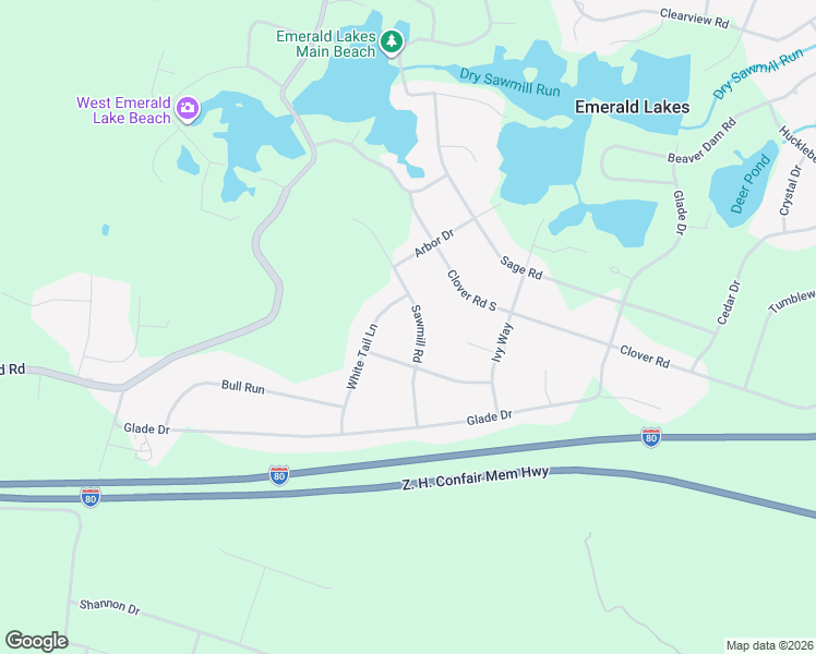 map of restaurants, bars, coffee shops, grocery stores, and more near 3330 Emerald Boulevard in Long Pond