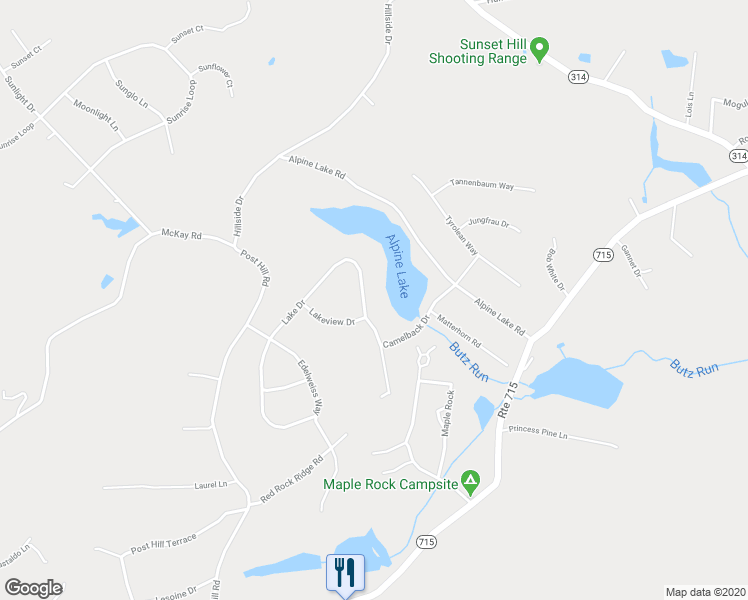 map of restaurants, bars, coffee shops, grocery stores, and more near 2239 Lake Drive in Henryville