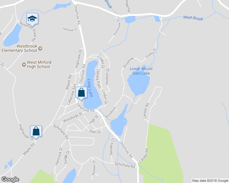 map of restaurants, bars, coffee shops, grocery stores, and more near 47 Broadway in West Milford