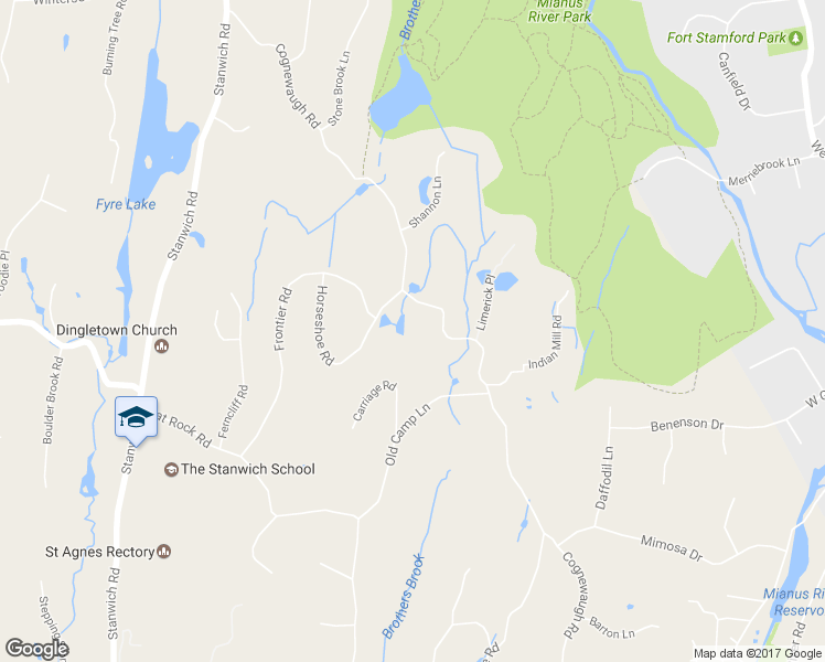 map of restaurants, bars, coffee shops, grocery stores, and more near 380 Cognewaugh Road in Greenwich