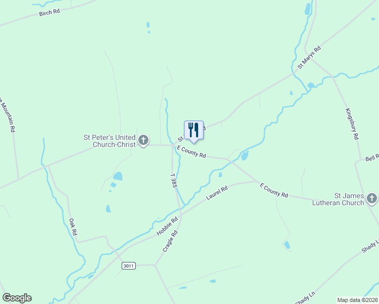 map of restaurants, bars, coffee shops, grocery stores, and more near 655 E County Rd in Luzerne