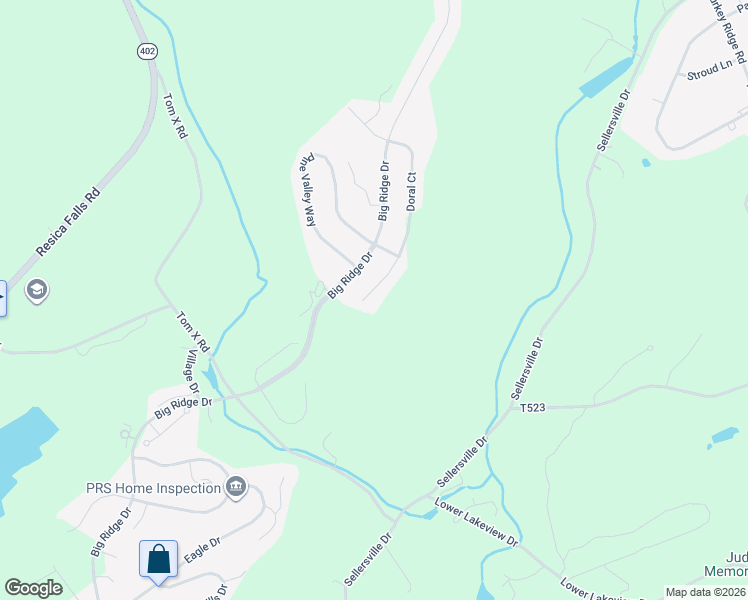 map of restaurants, bars, coffee shops, grocery stores, and more near 1042 Doral Ct in East Stroudsburg