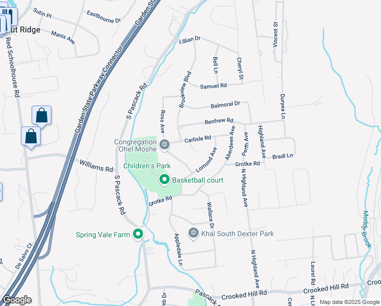 map of restaurants, bars, coffee shops, grocery stores, and more near 5 Skye Place in Spring Valley