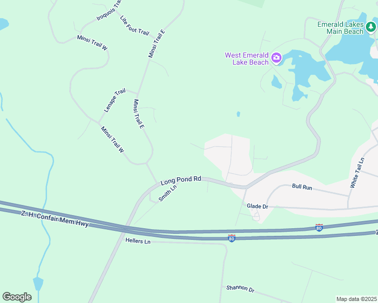 map of restaurants, bars, coffee shops, grocery stores, and more near 139 Spring Terrace in Long Pond