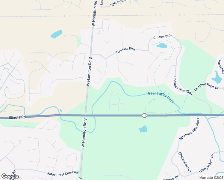 map of restaurants, bars, coffee shops, grocery stores, and more near 728 Steinman Drive in Fort Wayne