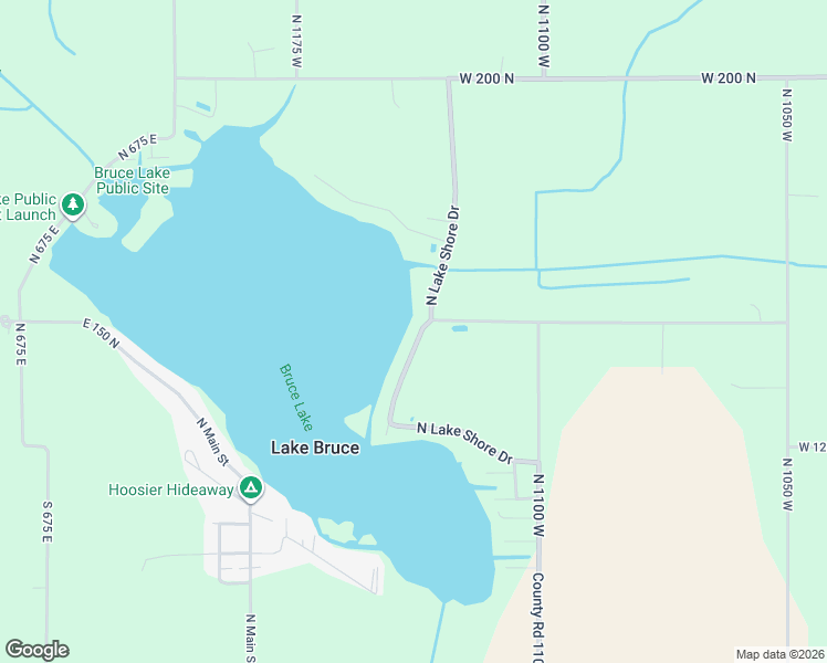 map of restaurants, bars, coffee shops, grocery stores, and more near 1566 North Lake Shore Drive in Kewanna