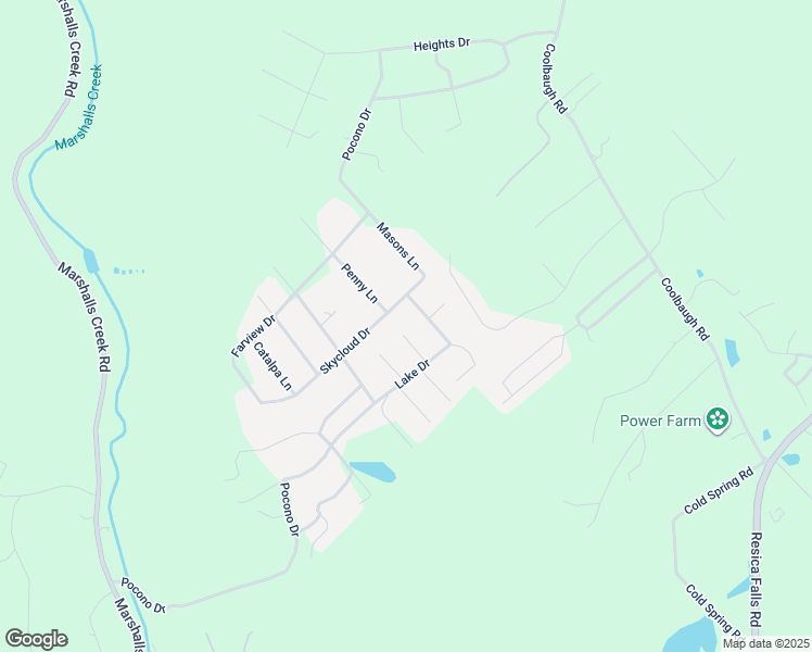 map of restaurants, bars, coffee shops, grocery stores, and more near 4114 Hummingbird Lane in East Stroudsburg