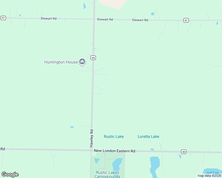 map of restaurants, bars, coffee shops, grocery stores, and more near 28509 Hawley Road in Sullivan