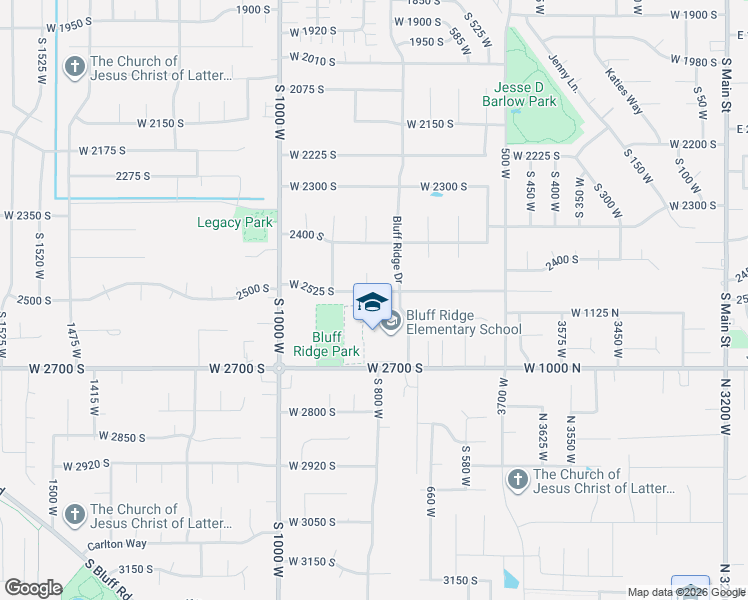 map of restaurants, bars, coffee shops, grocery stores, and more near 790 West 2525 South in Syracuse