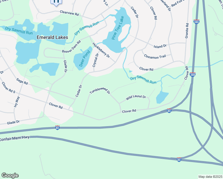 map of restaurants, bars, coffee shops, grocery stores, and more near 107 Lower Deer Lake Court in Long Pond