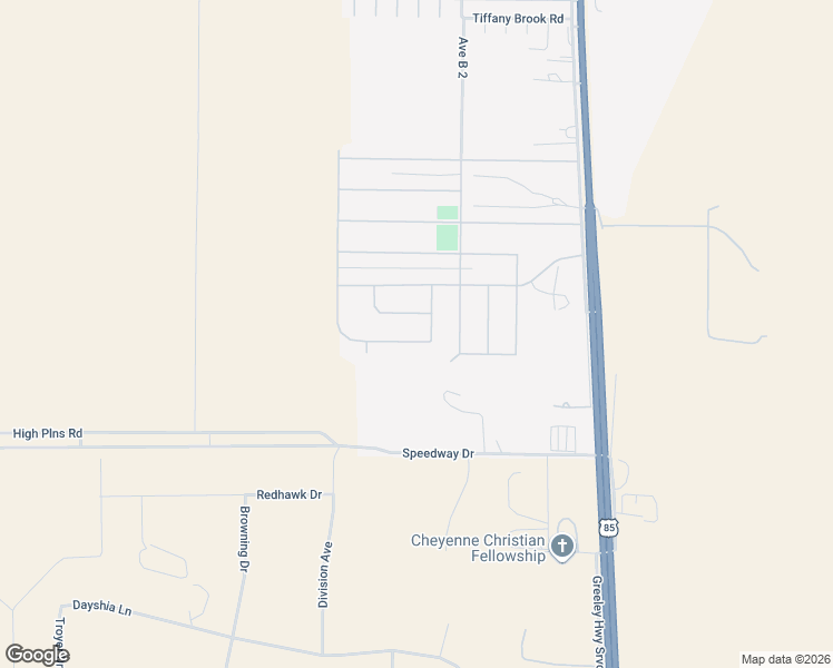 map of restaurants, bars, coffee shops, grocery stores, and more near High Side Trail in Cheyenne