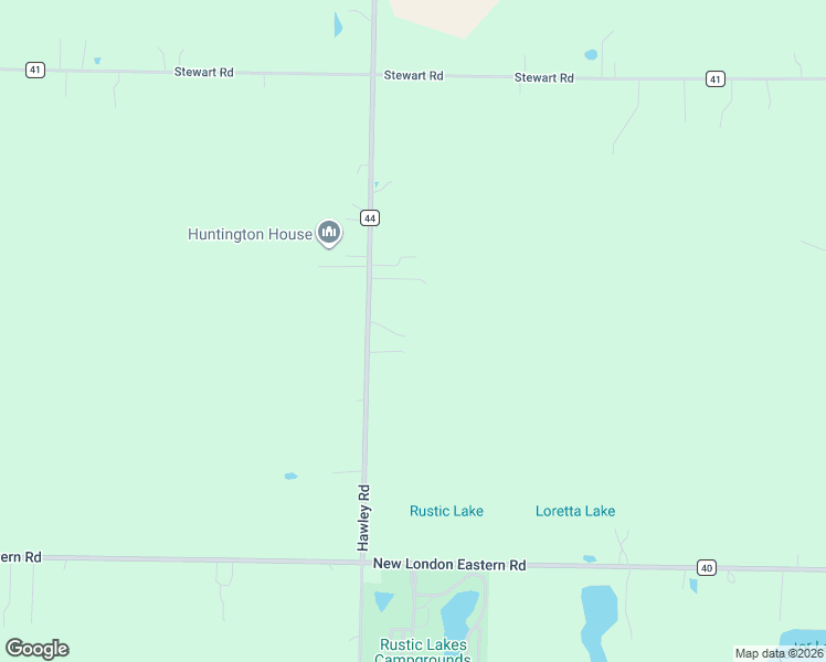 map of restaurants, bars, coffee shops, grocery stores, and more near 28509 Hawley Road in Sullivan