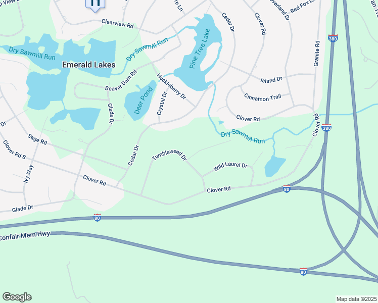 map of restaurants, bars, coffee shops, grocery stores, and more near 107 Lower Deer Lake Court in Long Pond