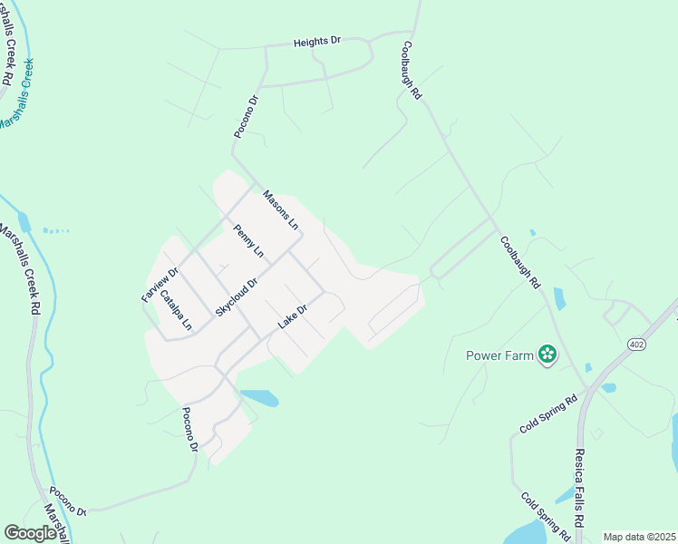 map of restaurants, bars, coffee shops, grocery stores, and more near 1189 Shady Hill Road in East Stroudsburg