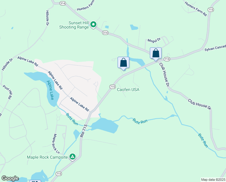 map of restaurants, bars, coffee shops, grocery stores, and more near 3344 Pennsylvania 715 in Henryville
