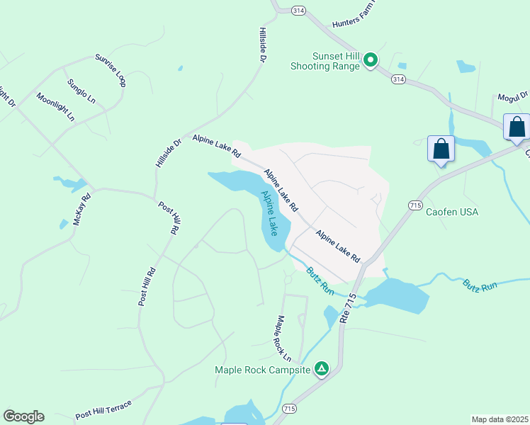 map of restaurants, bars, coffee shops, grocery stores, and more near 95 Alpine Lake Dr in Monroe