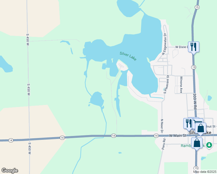 map of restaurants, bars, coffee shops, grocery stores, and more near 10633 South Bouse Drive in Silver Lake