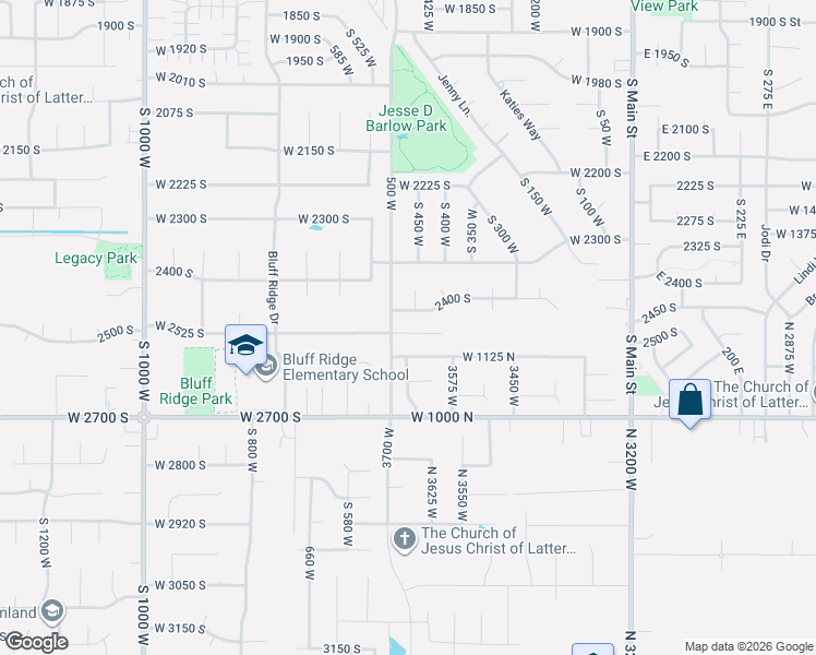 map of restaurants, bars, coffee shops, grocery stores, and more near 474 2500 South in Clearfield