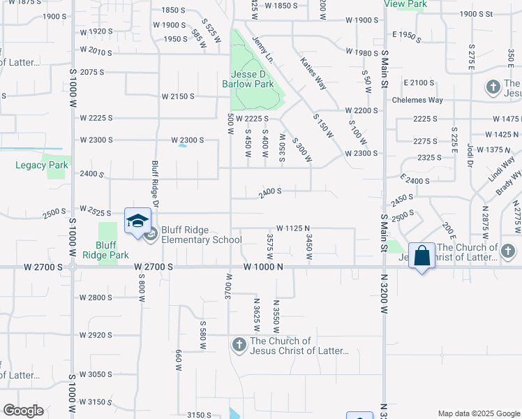 map of restaurants, bars, coffee shops, grocery stores, and more near 428 2500 South in Clearfield