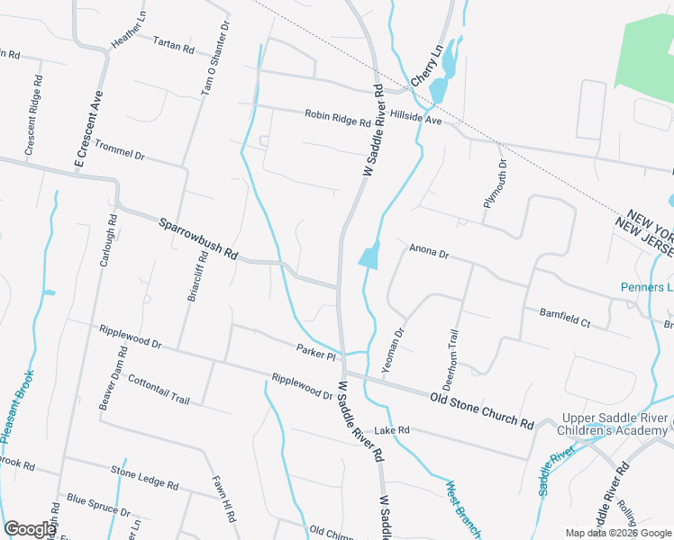 map of restaurants, bars, coffee shops, grocery stores, and more near 533 West Saddle River Road in Upper Saddle River