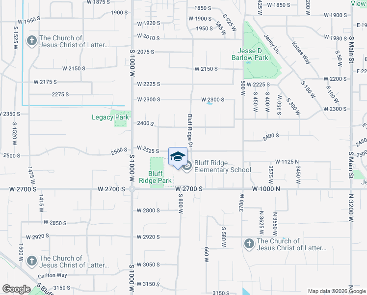 map of restaurants, bars, coffee shops, grocery stores, and more near 790 W 2525 S in Syracuse