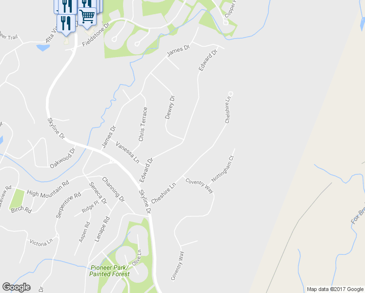 map of restaurants, bars, coffee shops, grocery stores, and more near 58 Edward Drive in Ringwood