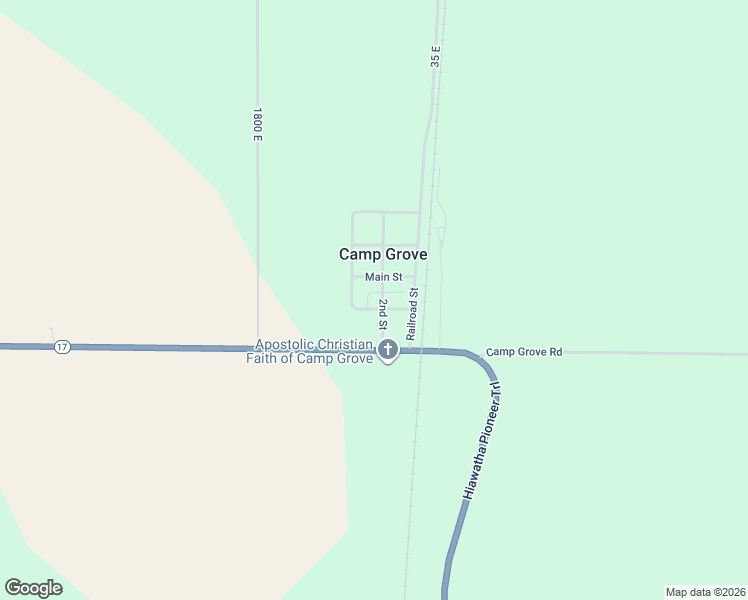 map of restaurants, bars, coffee shops, grocery stores, and more near 1061 3rd Street in Camp Grove