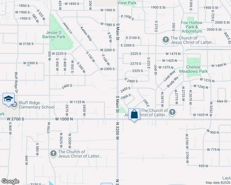 map of restaurants, bars, coffee shops, grocery stores, and more near 2480 South Main Street in Clearfield