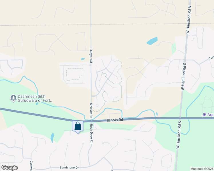 map of restaurants, bars, coffee shops, grocery stores, and more near 536 Walkmans Cove in Fort Wayne