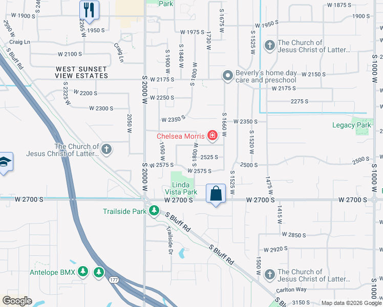 map of restaurants, bars, coffee shops, grocery stores, and more near 1818 2525 South in Syracuse