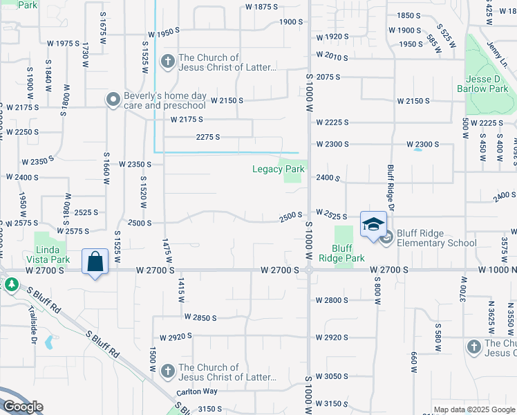 map of restaurants, bars, coffee shops, grocery stores, and more near 2480 South 1150 West in Syracuse