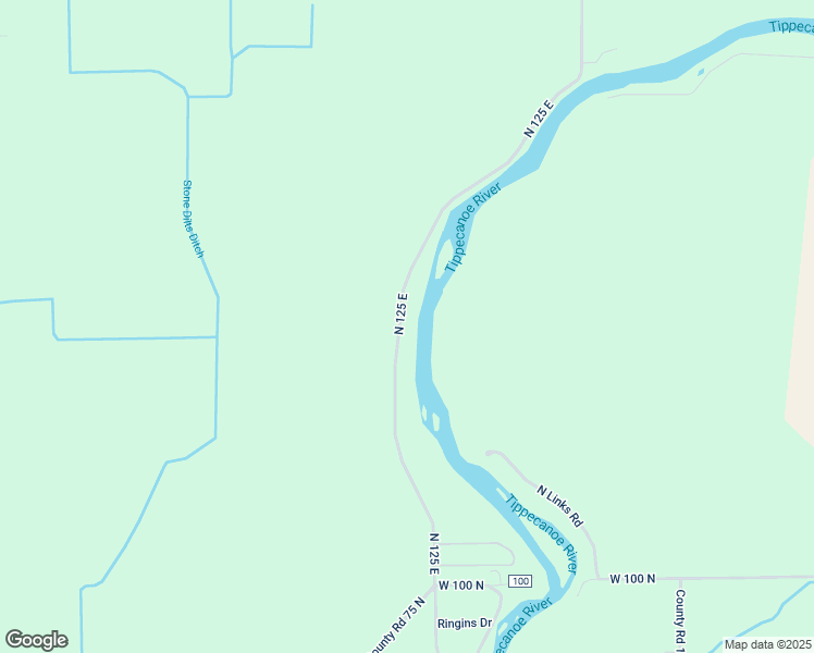 map of restaurants, bars, coffee shops, grocery stores, and more near 1544 North 125 East in Winamac