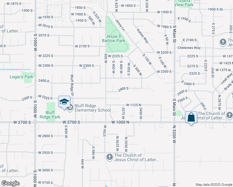 map of restaurants, bars, coffee shops, grocery stores, and more near 428 2500 South in Clearfield