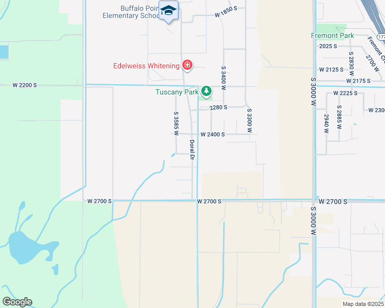 map of restaurants, bars, coffee shops, grocery stores, and more near 1137 West 2500 South in Syracuse