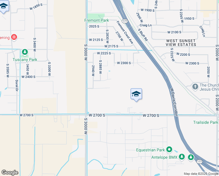map of restaurants, bars, coffee shops, grocery stores, and more near 2680 2495 South in Syracuse