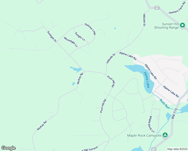 map of restaurants, bars, coffee shops, grocery stores, and more near 396 McKay Road in Henryville