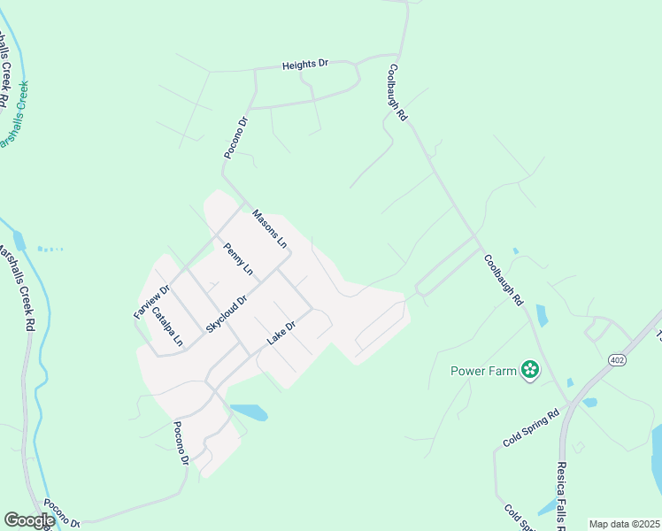 map of restaurants, bars, coffee shops, grocery stores, and more near 1192 Shady Hill Road in East Stroudsburg