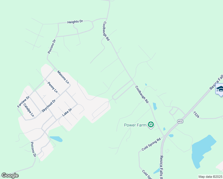 map of restaurants, bars, coffee shops, grocery stores, and more near 1143 Shady Hill Road in East Stroudsburg