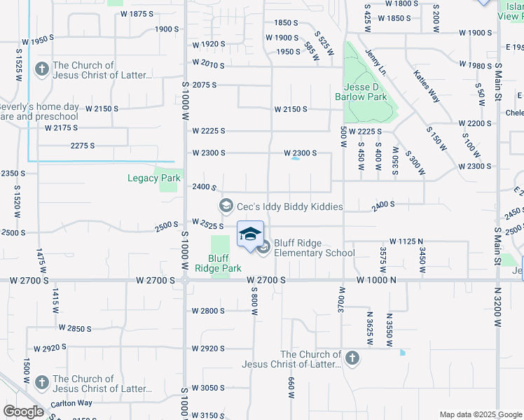 map of restaurants, bars, coffee shops, grocery stores, and more near 2478 Bluff Ridge Drive in Syracuse