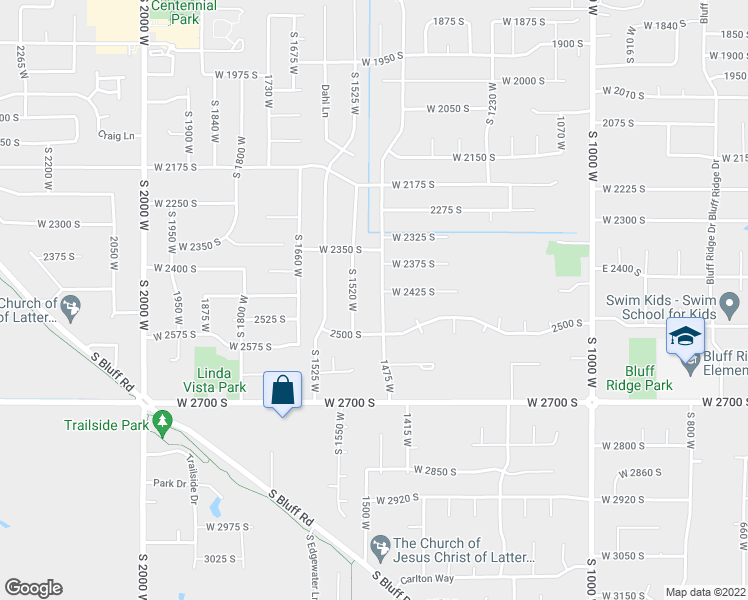 map of restaurants, bars, coffee shops, grocery stores, and more near 2456 South 1475 West in Syracuse