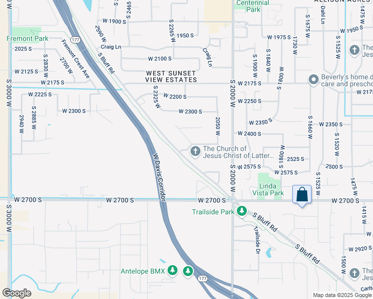 map of restaurants, bars, coffee shops, grocery stores, and more near 2500 South Bluff Road in Syracuse