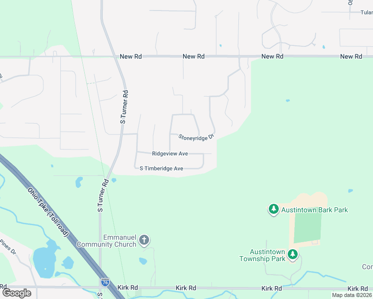 map of restaurants, bars, coffee shops, grocery stores, and more near 6423 Ridgeview Avenue in Youngstown