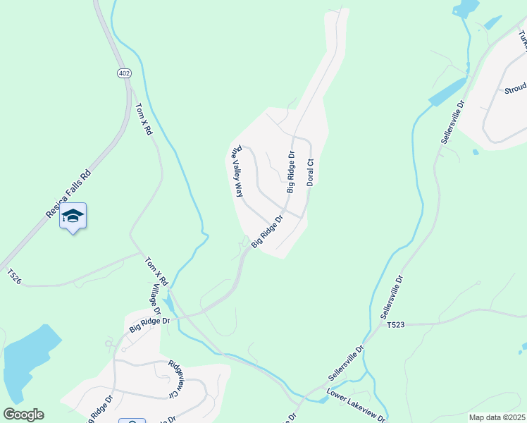 map of restaurants, bars, coffee shops, grocery stores, and more near 3110 Pine Valley Way in East Stroudsburg