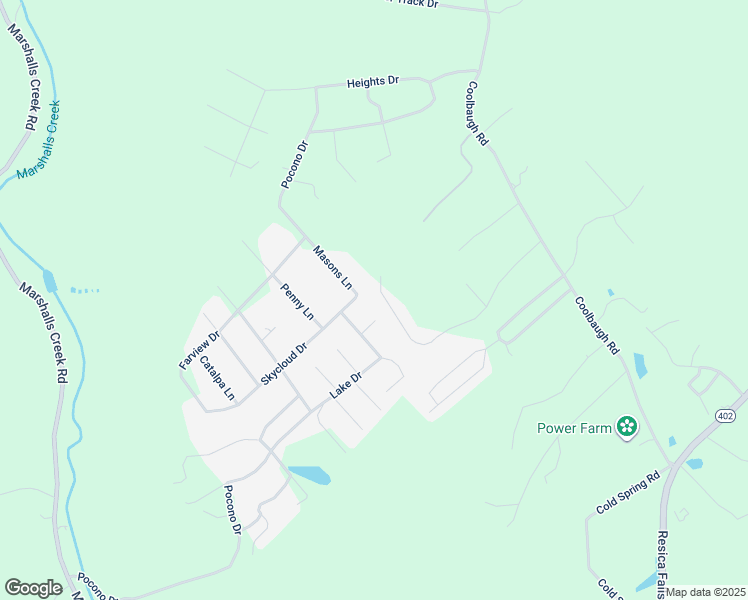 map of restaurants, bars, coffee shops, grocery stores, and more near 1207 Shady Hill Road in East Stroudsburg